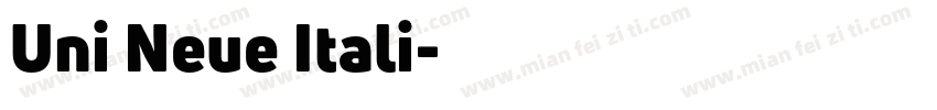 Uni Neue Itali字体转换
